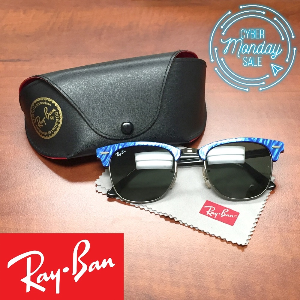 Ray-Ban Blue Waves Clubmaster Sunglasses